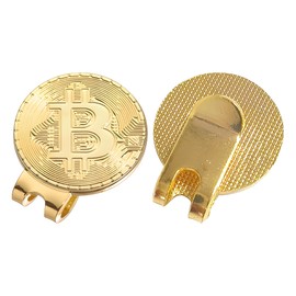QACUU Gold Coin Magnetic Hat Clip – Stylish and Functional Golf Gadgets for Easy Ball Marking, for Golfers and Must-Have Magnetic Hat Clip for Every Game