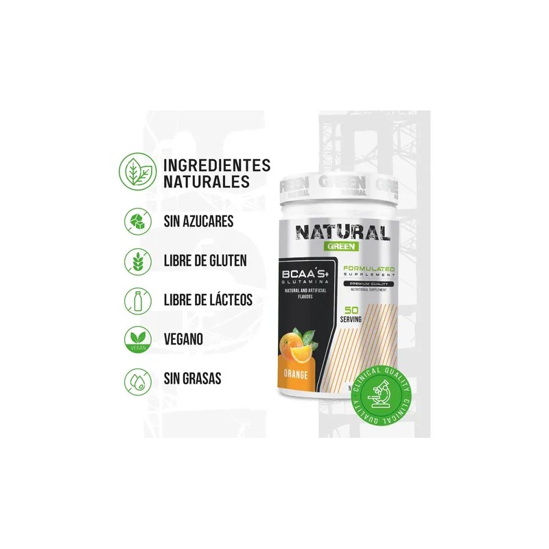 Aminoácidos Bcaas Glutamina Green 1kg Sabores