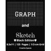 Graph and Sketch Black Edition: 1/2 cm Grid Paper, 125