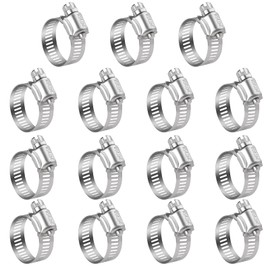 Winlong Stainless Steel Hose Clamps - 15 Pack Worm Gear Drive Hose Clamps SAE Size 20 Clamping Range 3/4'' to 1-3/4 Inch (20mm-44mm) for Automotive Plumbing, 3/4'', 1'', 1 1/4'', 1 1/2'' Hose Clamps