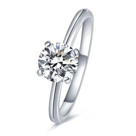 Mejewri Moissanite Engagement Rings 925 Sterling Silver Rings Promise Wedding Rings for Women 1ct L1/2