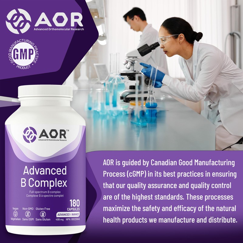 AOR AOR Advanced B Complex Capsules, 180 Count 60-Day Supply