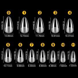 OUDQFCJ Short Nail Covers 240 Pieces Artificial Nails Short Ballerina Nails for Press-On Short Full Cover Nail Covers for Nail Art Beginners