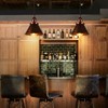 TAKEGO 7.09" Copper Pendant Light Set of 2, Rustic Pendant