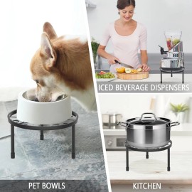 Linpla 5-Pack Decent Metal Plant Stands, Heavy Duty Flower Pot Stands for Multiple Plan