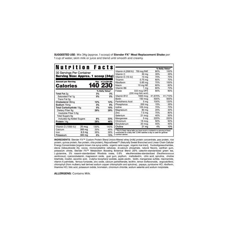 Youngevity Slender FX Meal Replacement Shake - Chocolate Fudge by