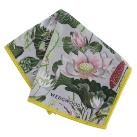 WEDGWOOD 000118-0001-01 Wedgwood Smartphone Wipe, Glasses Wipe, Handkerchief (Gray), Microfiber, Water Lily (Wanderlust Collection), Approx. 10.6 inches (27 cm)