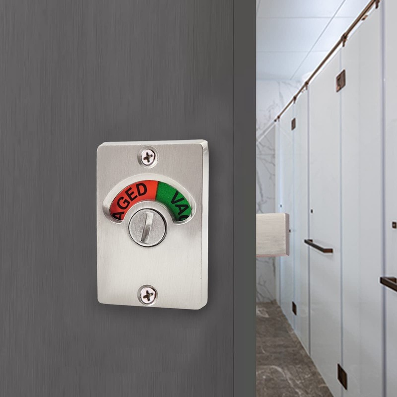 Zinc Alloy Vacant/Occupied Bathroom Lock - Privacy Indicator Bolt for