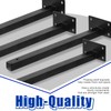 Glarks 4 Pack 12 Inch Black Shelf Brackets, Industrial Floating