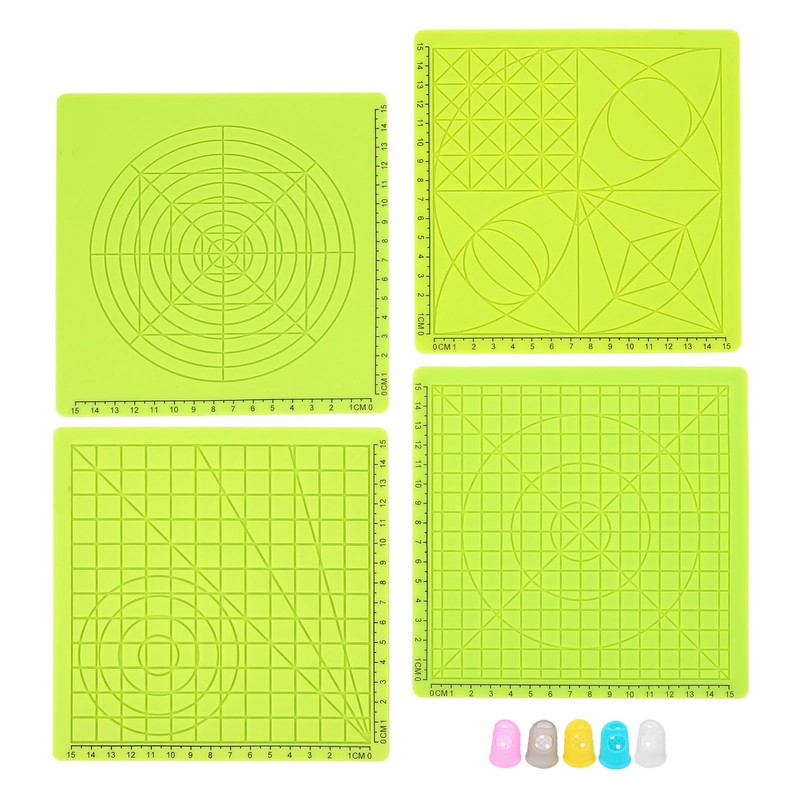 4Pcs 3D Printing Pen Silicone Pad Green Copy Board Soft