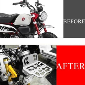 Upper Headlight Luggage Rack Compatible with Monkey 125 (JB02/03) DAX 125 (JB04) 2018-2024 Motorcycle Accessories Headlight Cargo Carry (Silver)