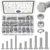 Krysay 288Pcs Hex Bolts and Nuts Assortment Kit,1/4-20,5/16-18,3/8-16 Assorted Bolts