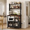 ChooChoo Farmhouse Coffee Bar Cabinet with Storage, Bakers Rack with