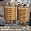 Hlukana 2 Pack Shot Glass Measuring Cup 3 Ounce Heavy