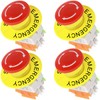 DKARDU 4PCS Emergency Stop Push Button Switch Latching 22mm Mounting