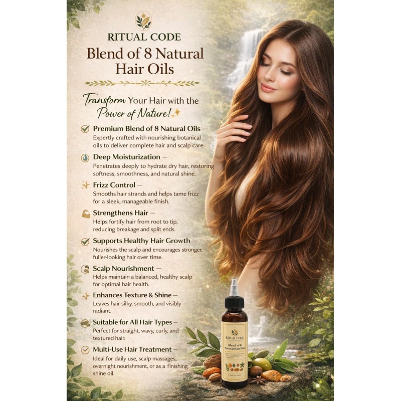 Ritual Code Premium Hair Growth Oil– Advanced Blend of 8