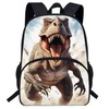 VEEWOW 16inch Jurassic Backpack For Kids 3-5 Bookbag Tyrannosaurus Rex