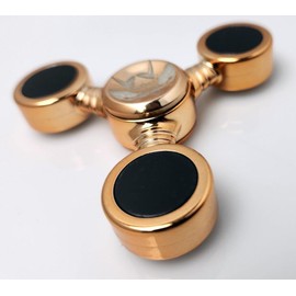 Ultima Supply Oni Metal Tri Spoke Bike Style Fidget Spinner EDC ADHD Stress Anxiety Relieves Reducer Fidgets Finger Toys, Novelty Gift (Gold)