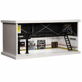 Malamfans 1/64 Scale Hot die-cast Wheels Model car scenarios Display case with LED Light and Acrylic Cover, Scenes Parking lot Diorama Stackable Garage(Garage)