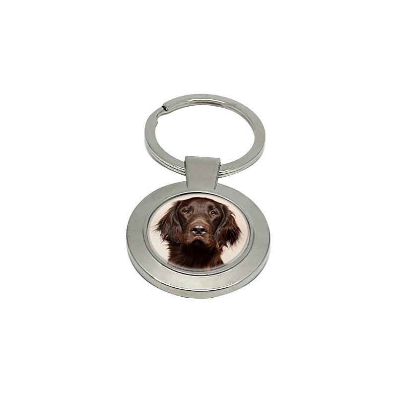 Flat-Coated Retriever Key Ring