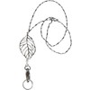 Cadena de acero inoxidable con cordón para mujer, fabricada en