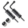 Black 2 Packs 8.5 Inch Heavy Duty Spring Loaded Latch
