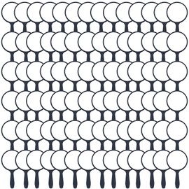 Vinsot 100 Pcs Handheld Mirror Small Hand Mirror Bulk with Handle Plastic Travel Makeup Cosmetic Compact Portable Vanity 3.94 x 2.16 Inch for Women Men Girls Kids Daily DIY Use (Black)