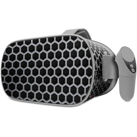 Decal Style Skin Wrap Compatible with Oculus Go Headset - Mesh Metal Hex 02 (Oculus NOT Included)