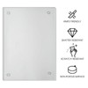 JAMBALAY 20"x16" Tempered Glass Cutting Board for Kitchen, Large Glass