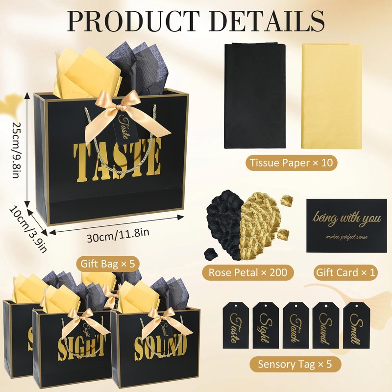 Ohmique 5 senses gift bags for him