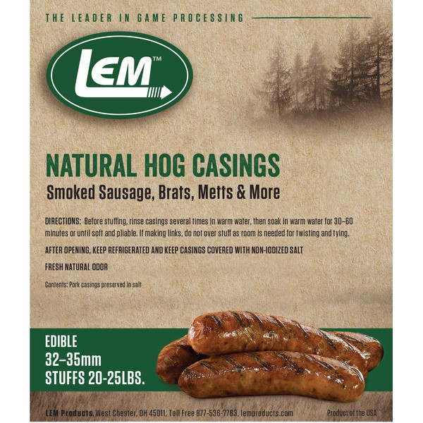 LEM Products 141 8 oz. Vacuum Sealed Bag - Hog Casings for 25 lbs. meat