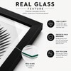 pf+a REAL GLASS 10x10 For 8x8 Black Square Picture Frame
