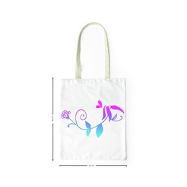 Le Jardin du Lin Printed Shopping Bag, Foldable, Fabric Bag with Two Long Handles, Size: 34 x 40 cm