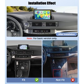 2G+64G Android Car Radio Stereo for Lexus CT200 2011-2018 9 Inch Touchscreen Head Unit Upgrade Radio Replacement with Carplay Android auto WiFi Bluetooth GPS SWC FM RDS