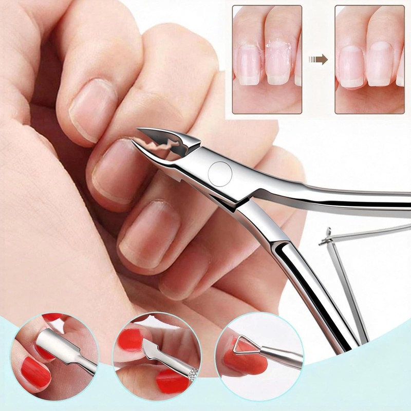 Cbiumpro 5 Pack Cuticle Trimmer Set with Pusher Cutter Clipper