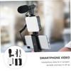 TEHAUX 1 Set Adjustable Fill Light Phone Holder Microphone Desktop