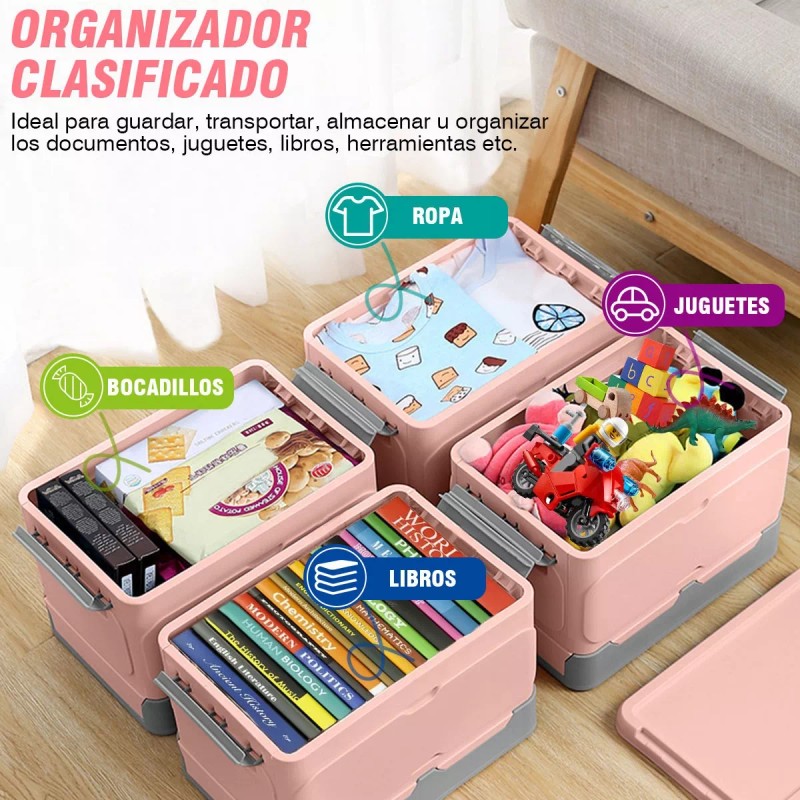Trixter Caja Almacenamiento Plegable 2pzs Organizador Hogar Con Tapa
