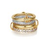 Stackable Rings for Women Statement Rings 18K Gold Plated Interlocking