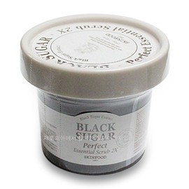 Skinfood Black Sugar Perfect Essential Scrub 2X 210g Exfoliation / 스킨푸드 블랙슈가 퍼펙트 에센셜 스크럽 2엑스 210g 각질제거