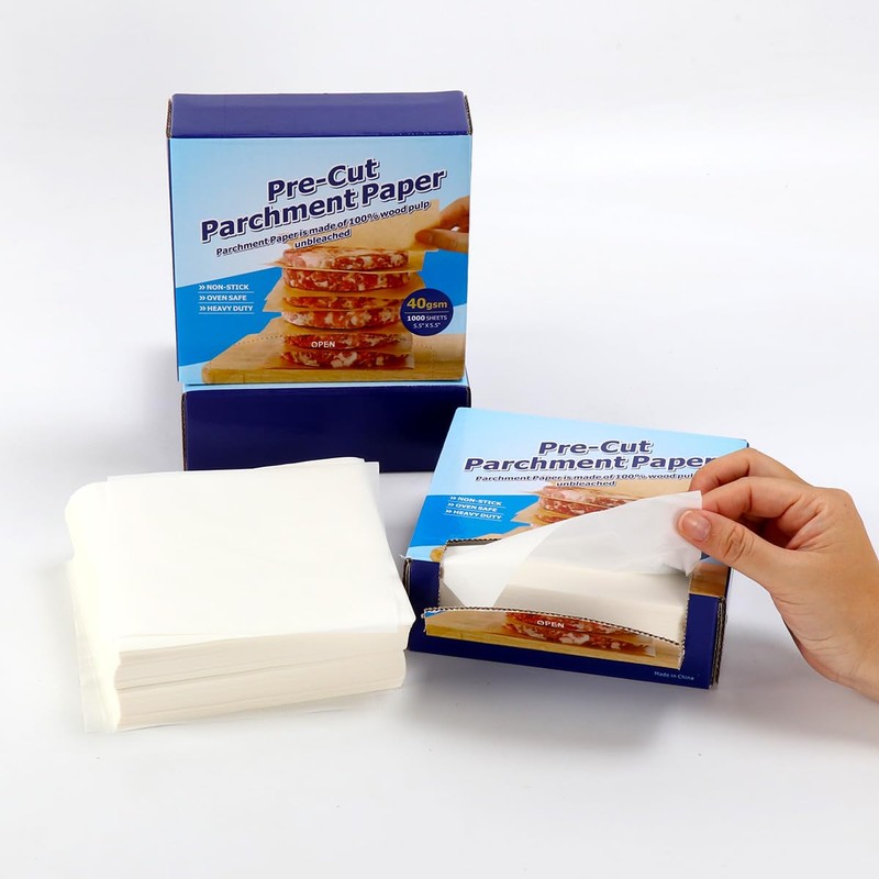 1000 Pieces 14cm Square Burger Paper 5.5 x 5.5 inch