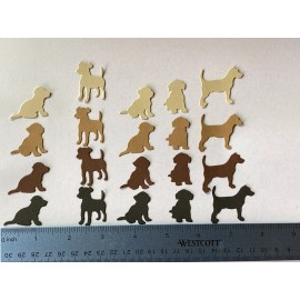 20 pcs puppy dog cardstock die cut Embellishments for scrapbook cards