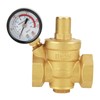 DN25 Brass Adjustable Water Pressure Reducing Regulator Reducer Gauge Meter