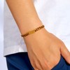 YIFSIY Cuban Link Bracelet for Men, 18K Yellow Gold Plated