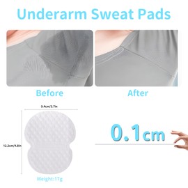 100 Pcs Armpit Sweat Pads, Underarm Sweat Pads Disposable Sweat Pads for Women and Men, Comfortable Unflavored