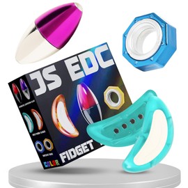 Lelice Fidget Toys Set of 3 | Promotes Focus & Relaxation | Anti-Stress Toy for Adults & Teenagers (Ideal for ADHD) - ABS & Magnetic, Includes Spinner, Slider, Ring