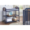 Pemberly Row Contemporary Wood Changing Table in Midnight Blue/Brownston