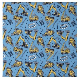 GRINLAB Kids' Lunch Cloth, Placemat, Lunch Napkin, Boys, Girls, Lunch Cloth, Large Size, For Kids, Kids, Kindergarten, Elementary School, Nursery School, Kindergarten, A: Working Car/Blue