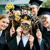 2025 Graduation Photo Booth Props 36Pcs Black Gold Graduation Photo