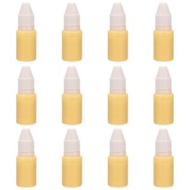 PATIKIL 0.33oz Refill Ink for Stamps and Ink Pads, 12Pcs 10ml Stamp Pad Ink Refill for Office Stamp Self Inking Stamp Date Stamp Scrapbooking, Light Yellow