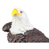 Large 21"H American Pride Bald Eagle Perching On Tree Stump